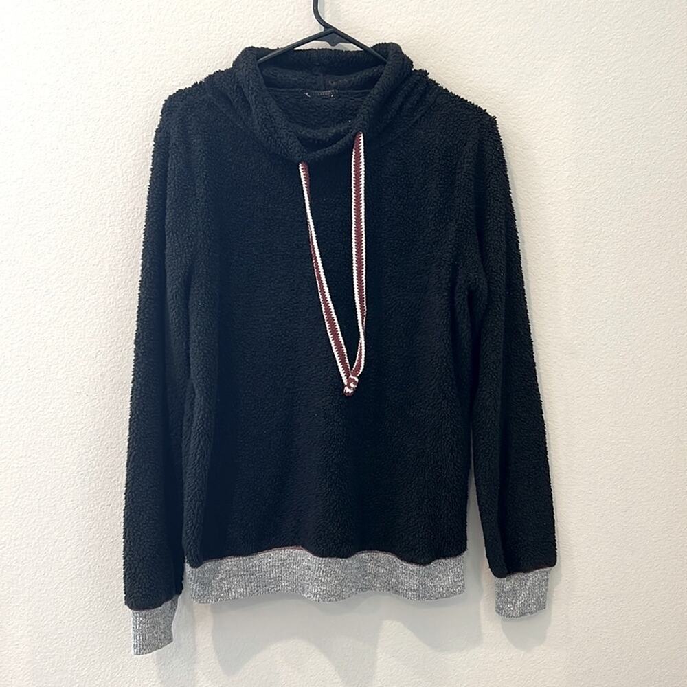 Hem and Thread Womens Pullover Fleece Cowl Neck Sweater‎ | Medium